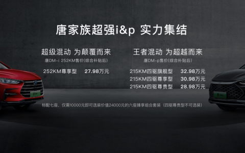上市价格 28.98 万元起 唐 DM-p 四大旗舰价值引领 为超越而来